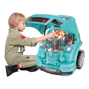 ماشین اسباب بازی ریموت دار موتور مستر Motor Master مدل کاپوت پورشه آبی Kids Engine Toy_اسباب بازی